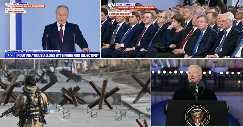 Un An De Guerre En Ukraine: Guerre… De Discours Entre Poutine Et Biden!!!