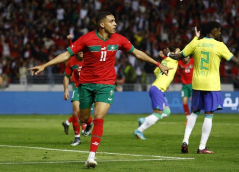 ‫المغرب يبهر العالم بثنائية في شباك البرازيل