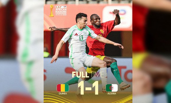 الجزائر و غينيا يفترقان على نتيجة التعادل (1-1)